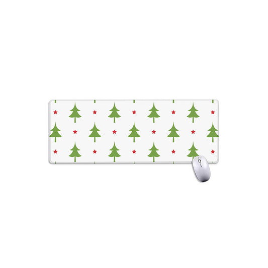 Christmas Tree And Star Pattern Print Extended Mouse Pad