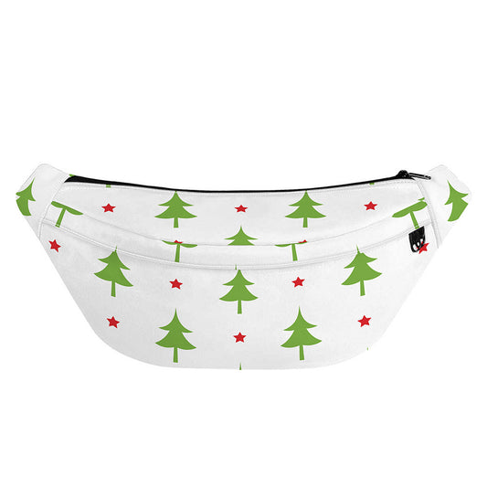 Christmas Tree And Star Pattern Print Fanny Pack