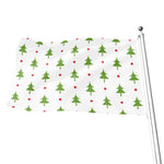 Christmas Tree And Star Pattern Print Flag