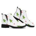 Christmas Tree And Star Pattern Print Flat Ankle Boots