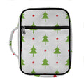 Christmas Tree And Star Pattern Print Front Pocket Bible Bag