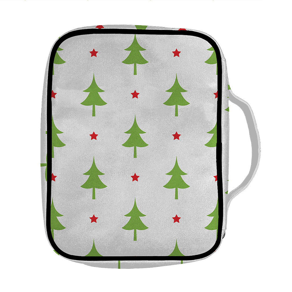 Christmas Tree And Star Pattern Print Front Pocket Bible Bag