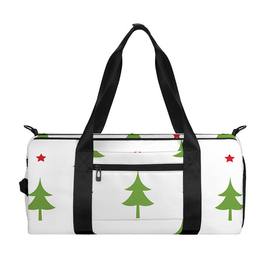 Christmas Tree And Star Pattern Print Gym Bag