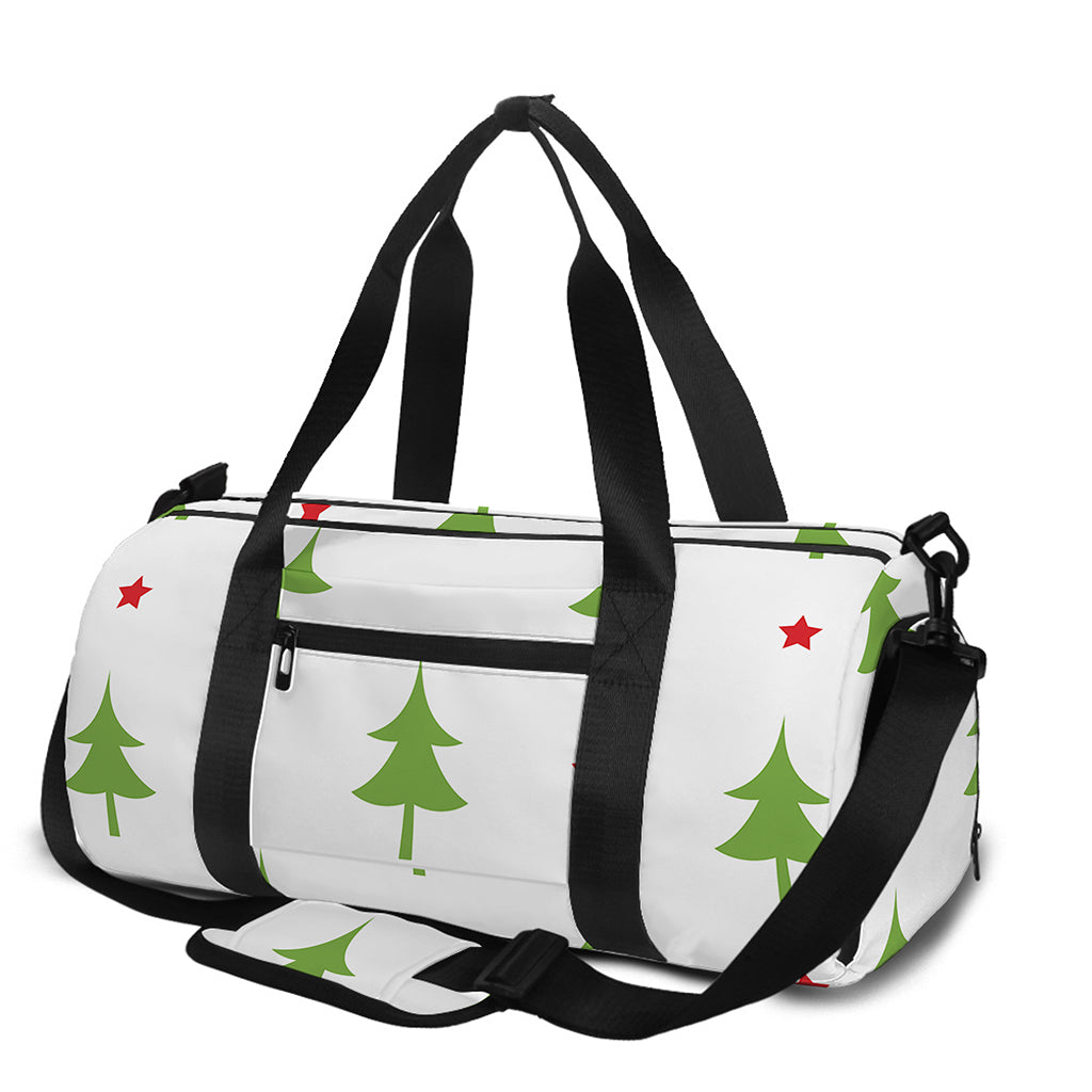 Christmas Tree And Star Pattern Print Gym Bag