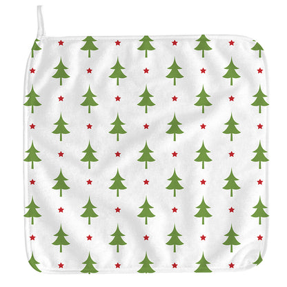 Christmas Tree And Star Pattern Print Hand Towel