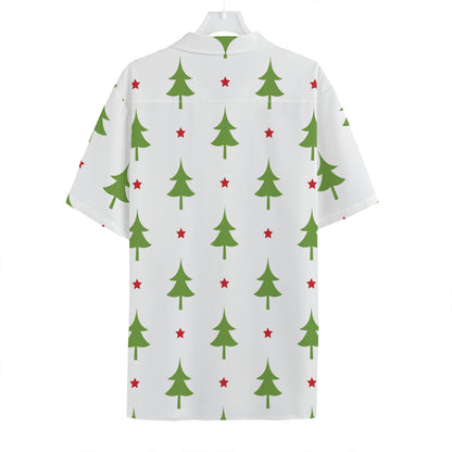 Christmas Tree And Star Pattern Print Hawaiian Shirt