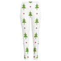 Christmas Tree And Star Pattern Print High-Waisted Pocket Leggings