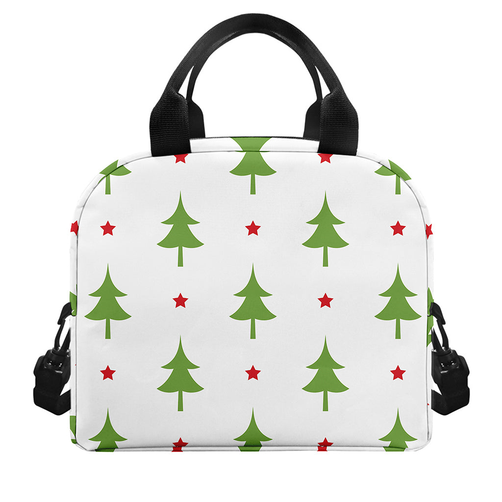Christmas Tree And Star Pattern Print Insulated Lunch Bag