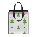 Christmas Tree And Star Pattern Print Insulated Lunch Tote