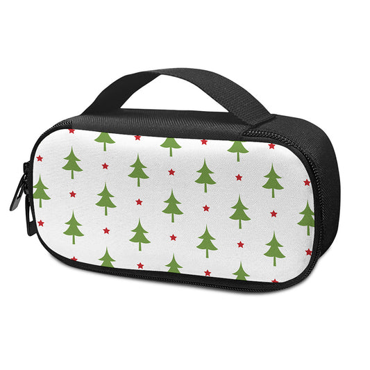 Christmas Tree And Star Pattern Print Insulin Cooler Travel Case