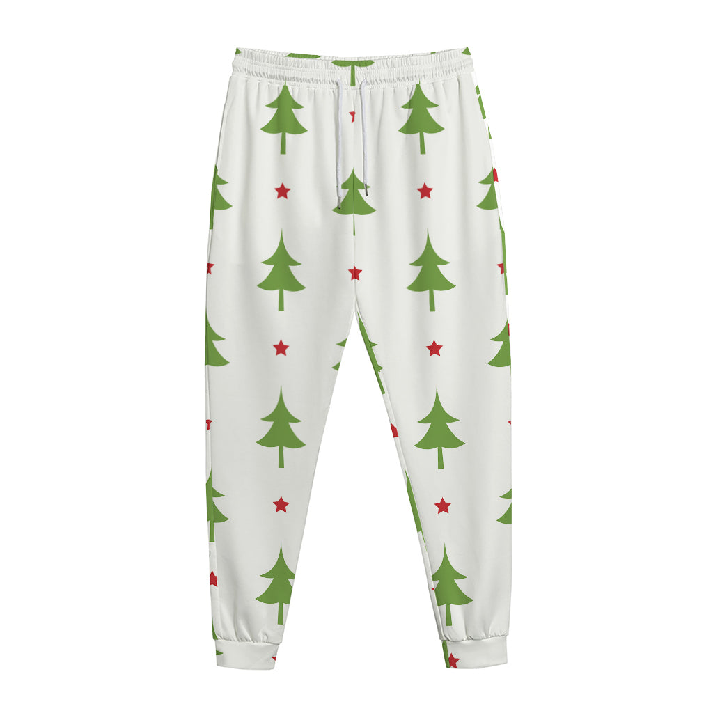 Christmas Tree And Star Pattern Print Jogger Pants