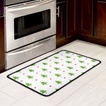 Christmas Tree And Star Pattern Print Kitchen Mat