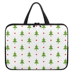 Christmas Tree And Star Pattern Print Laptop Sleeve With Handle