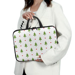Christmas Tree And Star Pattern Print Laptop Sleeve With Handle