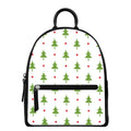 Christmas Tree And Star Pattern Print Leather Backpack