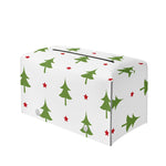 Christmas Tree And Star Pattern Print Leather Tissue Box Cover