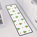 Christmas Tree And Star Pattern Print Long Kitchen Mat