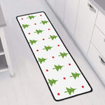 Christmas Tree And Star Pattern Print Long Kitchen Mat