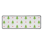 Christmas Tree And Star Pattern Print Long Kitchen Mat