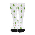 Christmas Tree And Star Pattern Print Long Socks
