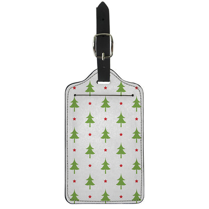 Christmas Tree And Star Pattern Print Luggage Tag