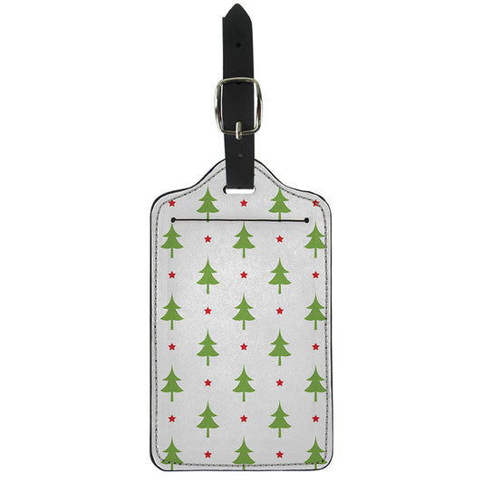 Christmas Tree And Star Pattern Print Luggage Tag