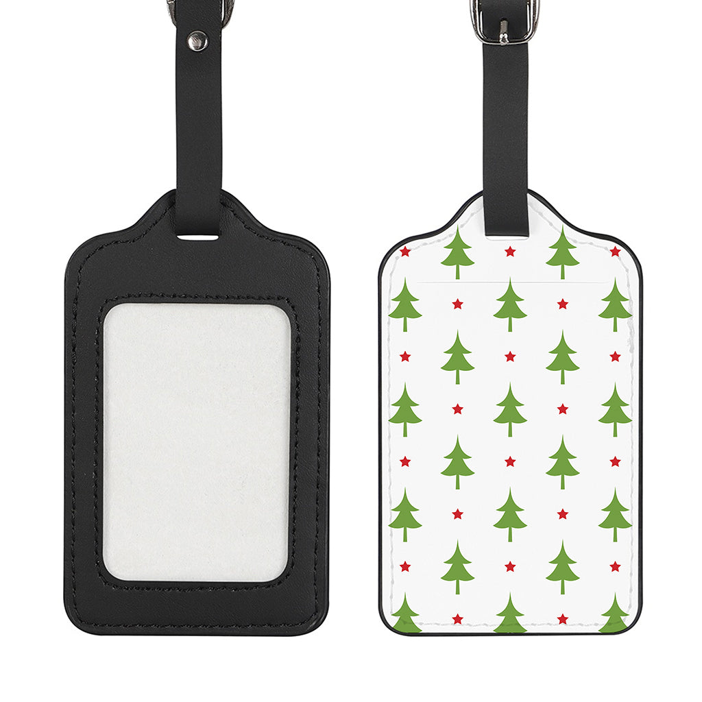 Christmas Tree And Star Pattern Print Luggage Tag