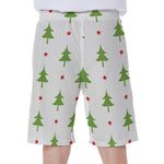 Christmas Tree And Star Pattern Print Men's Beach Shorts