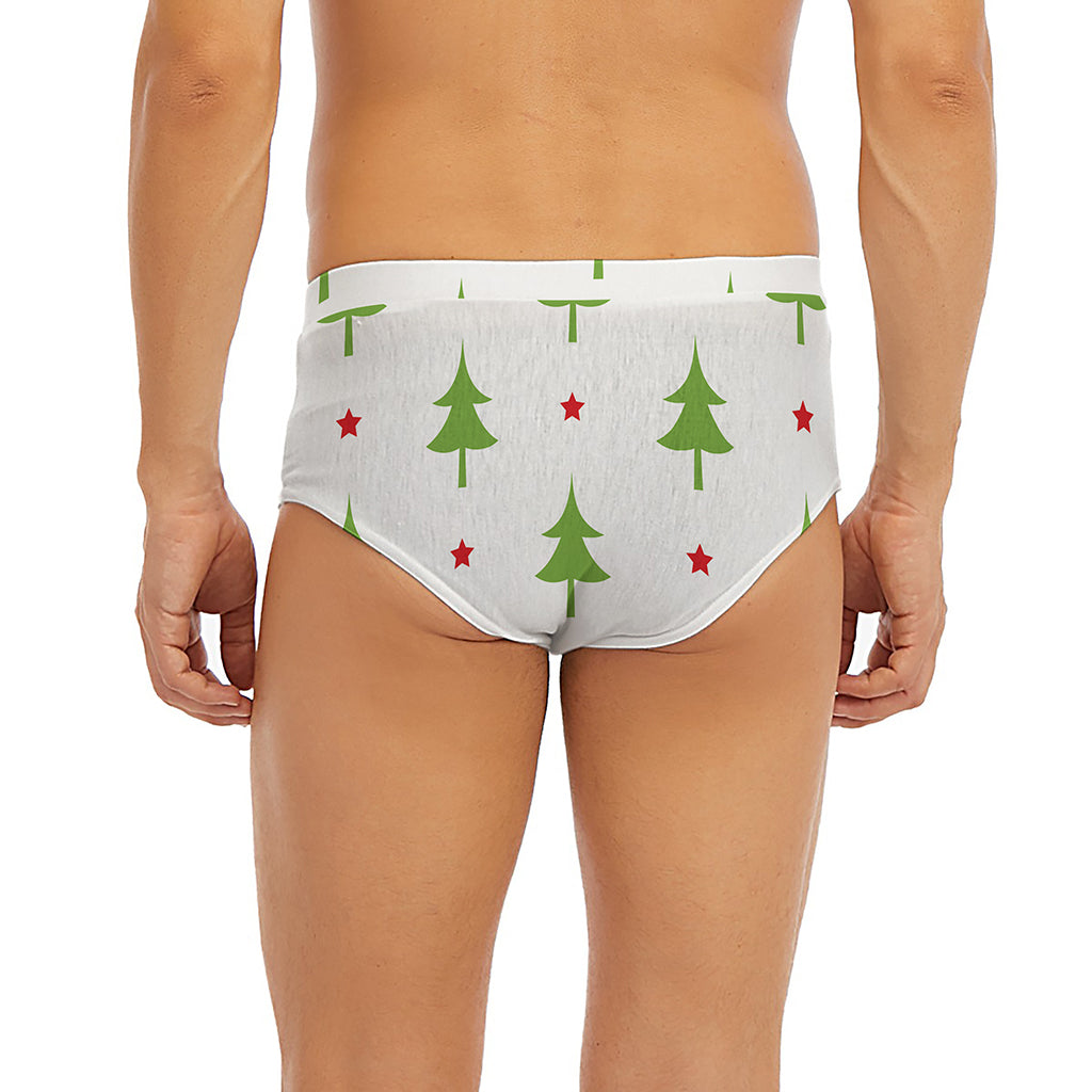 Christmas Tree And Star Pattern Print Men's Briefs