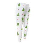 Christmas Tree And Star Pattern Print Men's Compression Pants