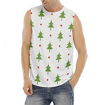 Christmas Tree And Star Pattern Print Men's Fitness Tank Top