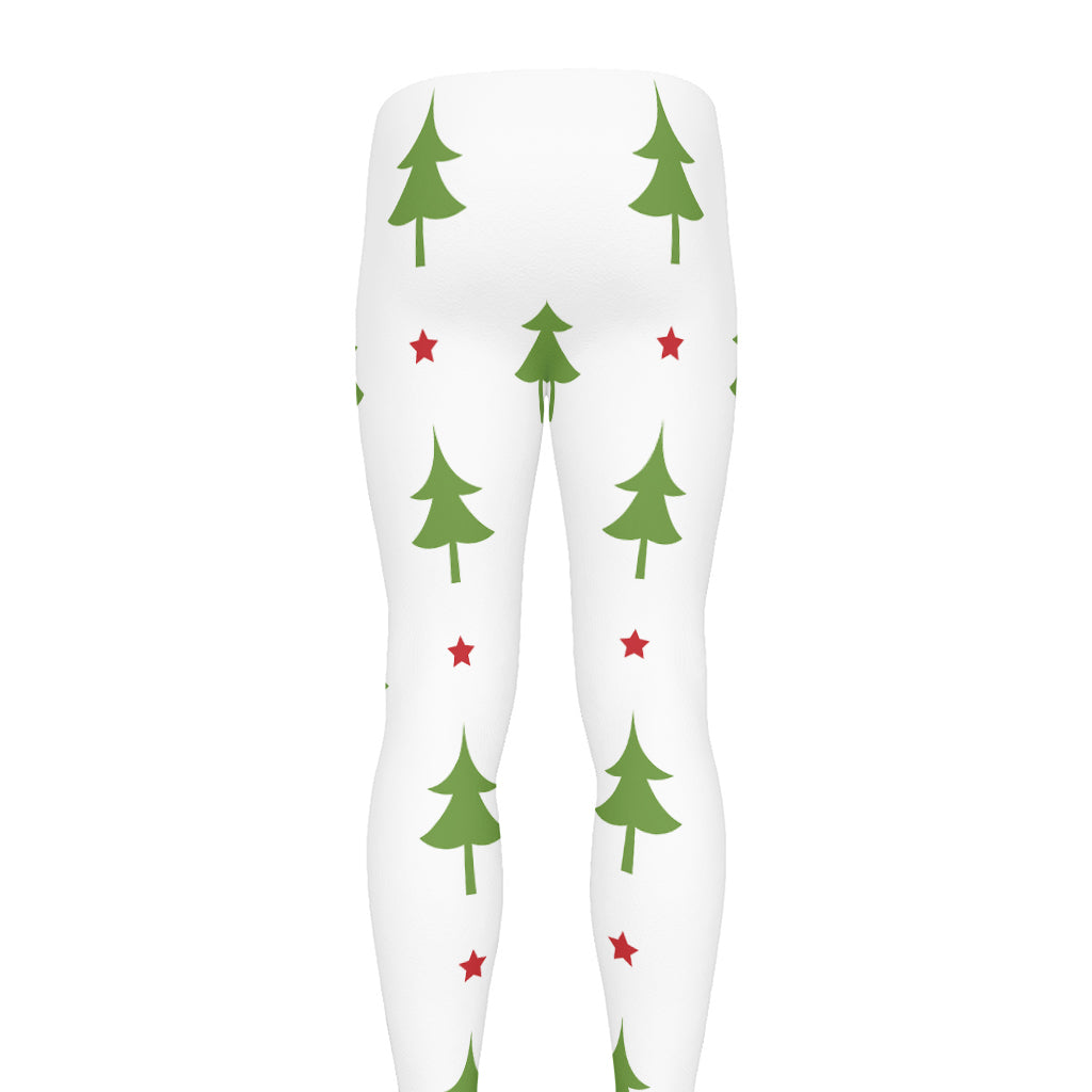 Christmas Tree And Star Pattern Print Men's leggings