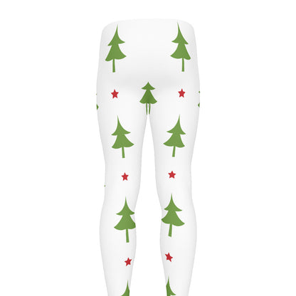 Christmas Tree And Star Pattern Print Men's leggings