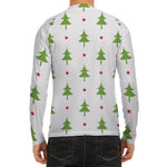 Christmas Tree And Star Pattern Print Men's Long Sleeve Rash Guard
