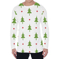 Christmas Tree And Star Pattern Print Men's Long Sleeve T-Shirt