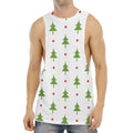 Christmas Tree And Star Pattern Print Men's Muscle Tank Top
