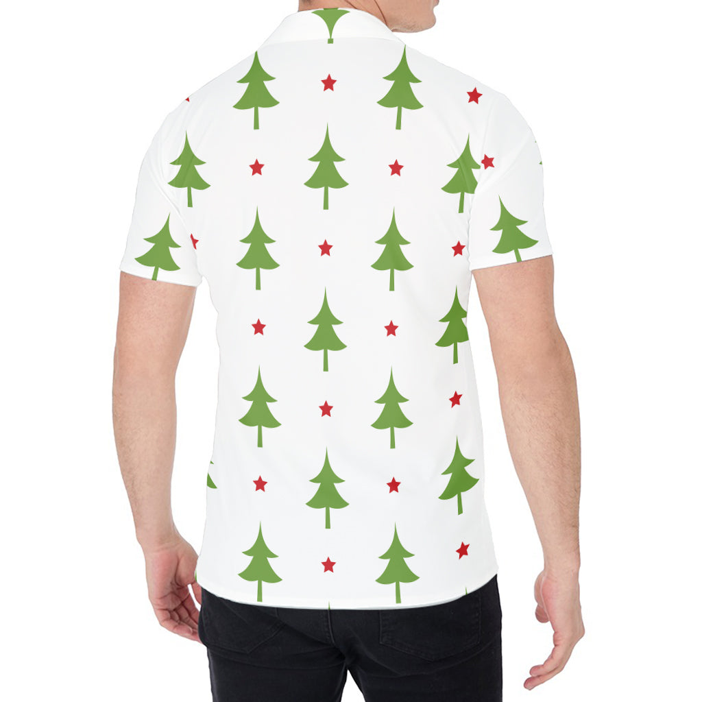 Christmas Tree And Star Pattern Print Men's Shirt