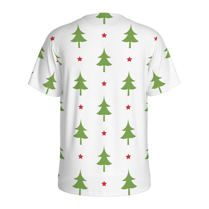 Christmas Tree And Star Pattern Print Men's Sports T-Shirt