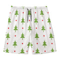 Christmas Tree And Star Pattern Print Men's Swim Trunks