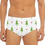 Christmas Tree And Star Pattern Print Men's Triangle Swim Briefs
