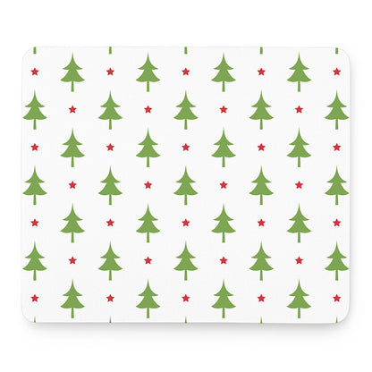 Christmas Tree And Star Pattern Print Mouse Pad