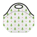 Christmas Tree And Star Pattern Print Neoprene Lunch Bag