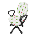 Christmas Tree And Star Pattern Print Office Chair Cover
