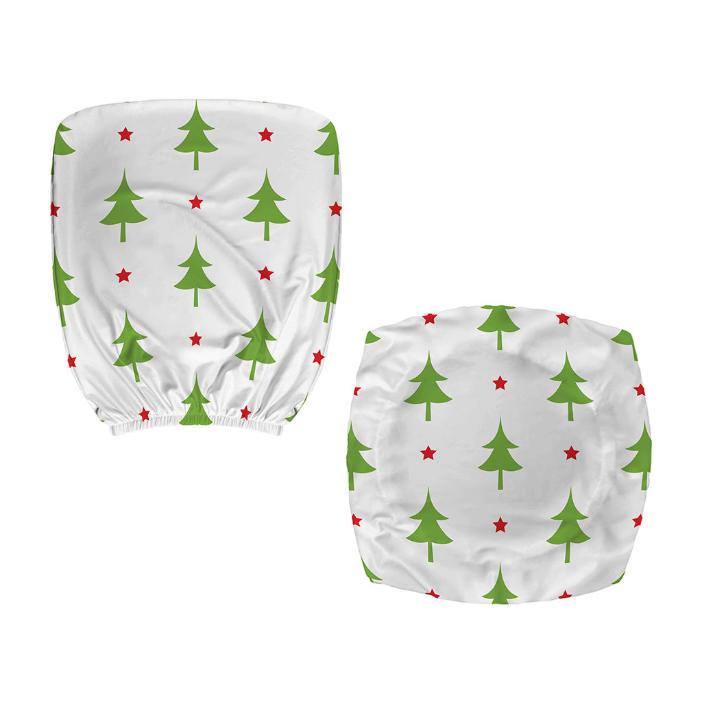 Christmas Tree And Star Pattern Print Office Chair Cover