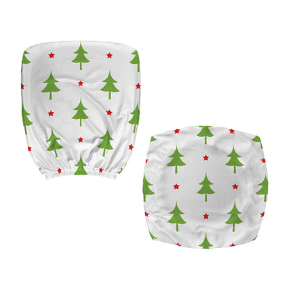 Christmas Tree And Star Pattern Print Office Chair Cover