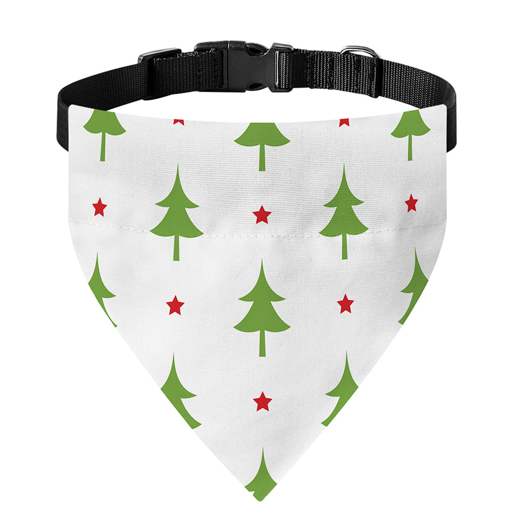 Christmas Tree And Star Pattern Print Over The Collar Dog Bandana