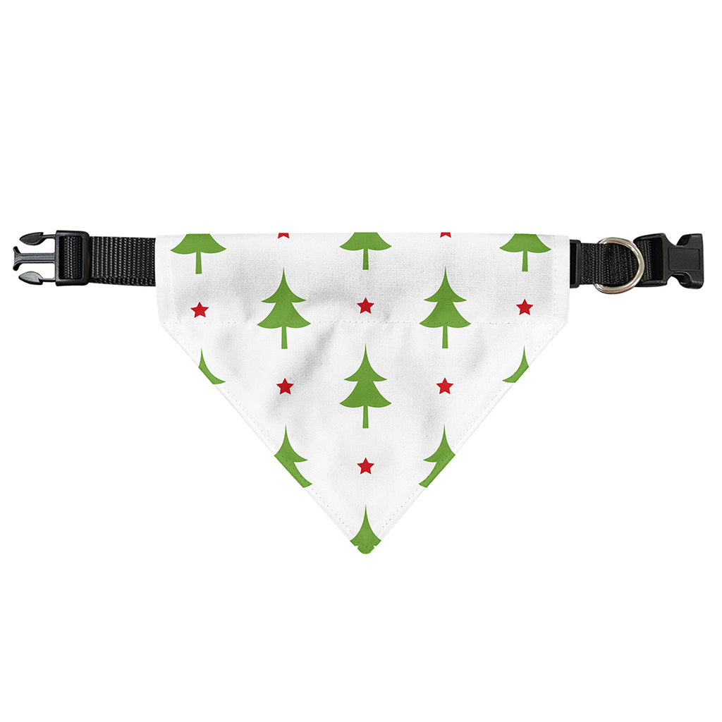 Christmas Tree And Star Pattern Print Over The Collar Dog Bandana