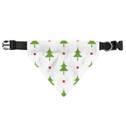 Christmas Tree And Star Pattern Print Over The Collar Dog Bandana