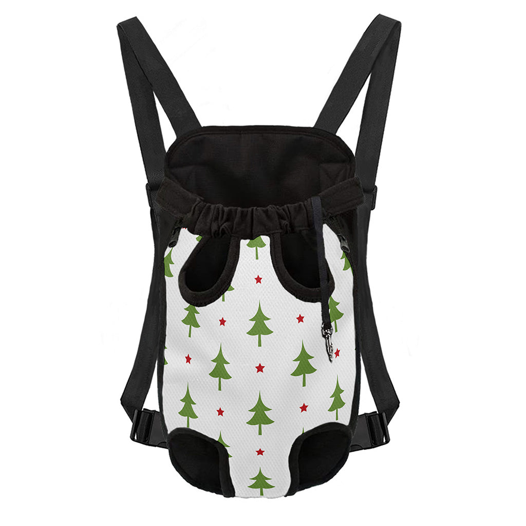 Christmas Tree And Star Pattern Print Pet Carrier Backpack
