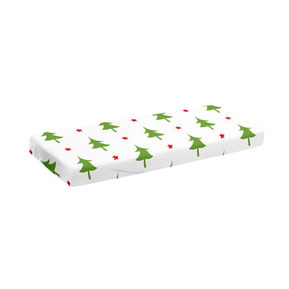 Christmas Tree And Star Pattern Print Piano Keyboard Cover